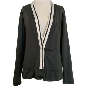 PURE LIME Black Lightweight Jacket Blazer Buttery Soft Top Scandinavian Design M